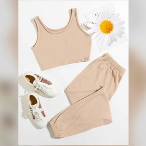 💫 Crop Tank Top w/ Pants Lounge set